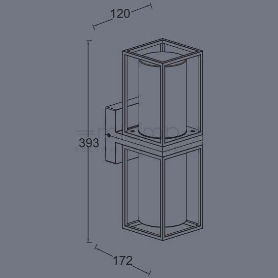 Elewacyjna LAMPA ogrodowa FLAIR 5288804012 Lutec zewnętrzna OPRAWA ścienna outdoor IP44 czarna przezroczysta