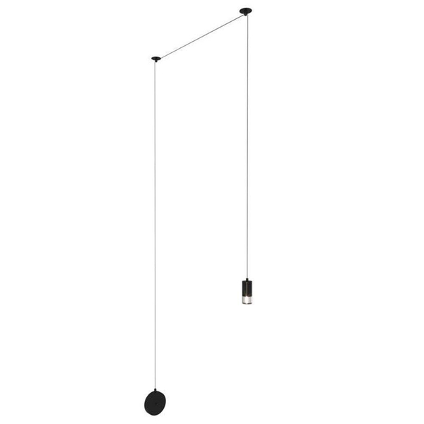 Kinkiet tuba na kablu Linea XT004P Step podwieszany czarny