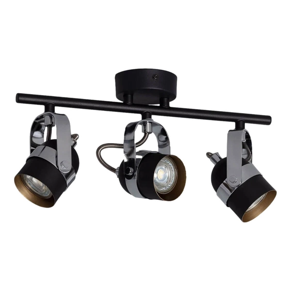 Regulowana lampa sufitowa Retro ABR-RRH-C-3XGU10 Abruzzo czarny srebrny