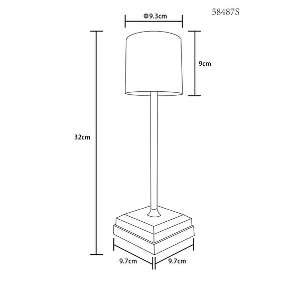 Abażurowa stojąca lampa Dixon 58487S LED 1,5W 2900K dotykowa beżowa