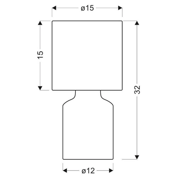 Nocna lampka Iner 41-79855 ceramika z abażurem biała różowa