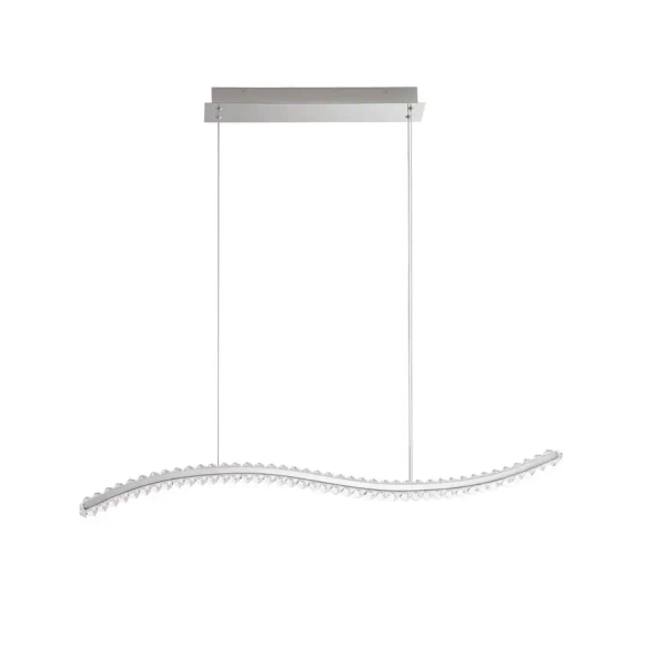 Designerska lampa wisząca BAUTA LE42921 wstęga LED 40W 3500K srebrna