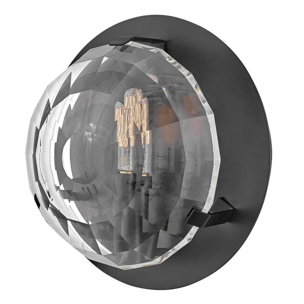 Loftowa ścienna lampa Leo QN-LEO-WB1-BK okrągła do salonu czarna