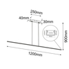 Wisząca lampa nad wyspę Slim 5001 BROSline LED 12W 4000K listwa czarna