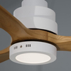 Plafon z wentylatorem SEGOVIA LE42554 Luces Exclusivas LED 12W 3000K ekologiczny drewno biały