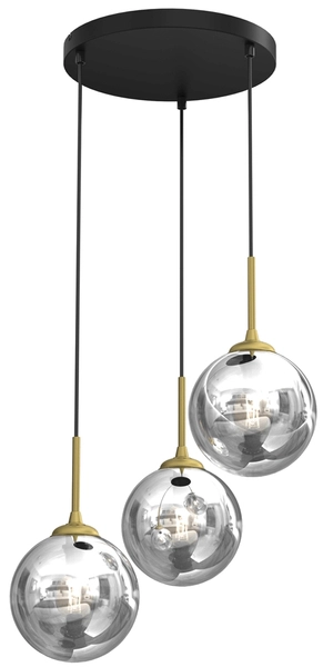 Wisząca lampa Reflex MLP8416 kaskada przydymiona złota