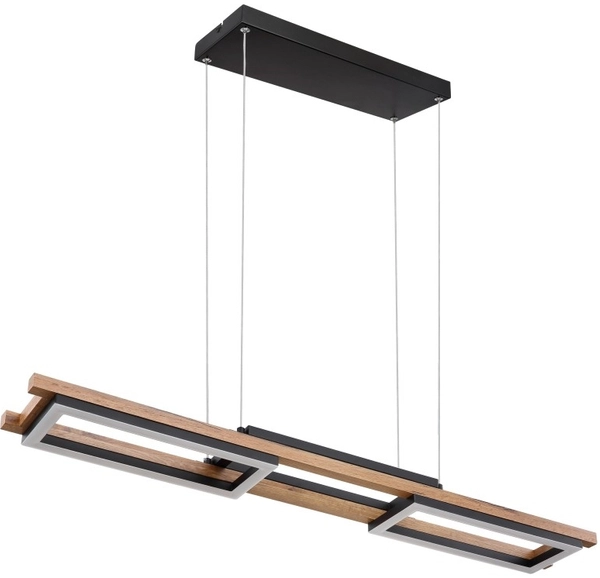Wisząca lampa Illa 67266H ekologiczna LED 30W 3000K czarna drewno