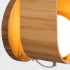 Kulista lampa ścienna Sfera QN-SFERA-WB-L-TEAK do salonu brązowy biały