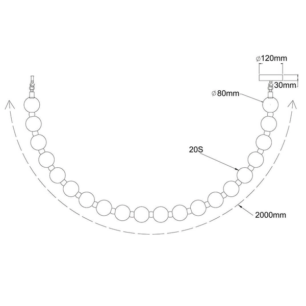Lampa wisząca kulista Dorado LP-002/2M CCT LED 16W 3000-6000K biała złota