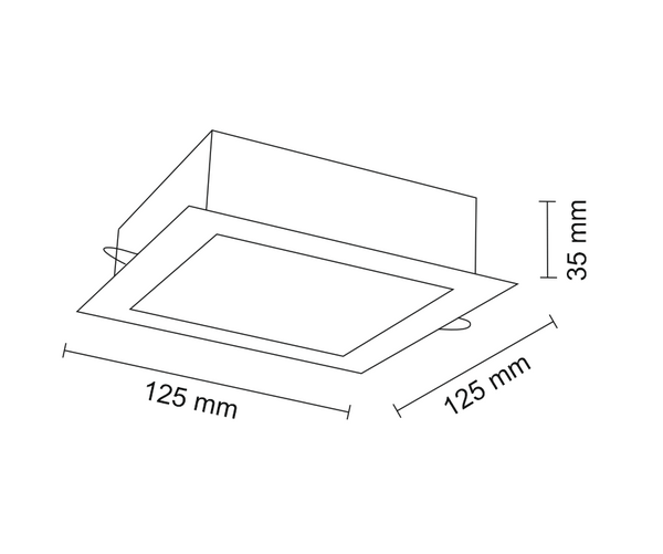 Wpust LAMPA sufitowa TOTTORI IL 3367 Shilo kwadratowa OPRAWA podtynkowa LED 10W 3000K czarna glenn