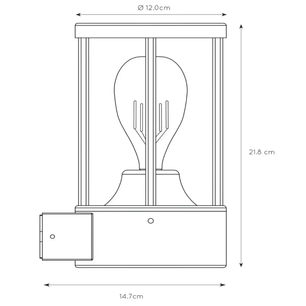 Elewacyjny kinkiet ścienny Lori 14893/01/30 Lucide IP44 zewnętrzny antracyt