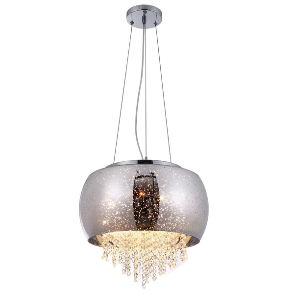 LAMPA wisząca STARLIGHT ML241 Milagro szklana OPRAWA glamour ZWIS z kryształkami galaktyka crystal chrom