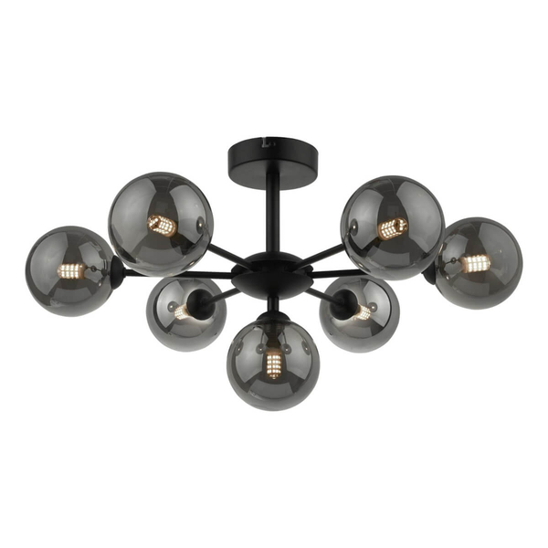 Molekułowa lampa sufitowa Cohen COH3422-01 czarny przydymiony