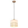 Ekologiczna lampa zwisająca Eco 5770 tuba sosna lniany beżowy