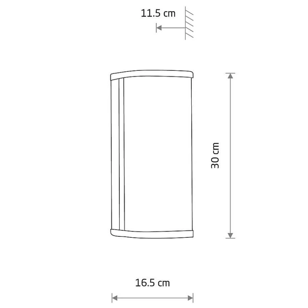 Szklany kinkiet Palmas 10730 LED 15W 4000K IP44 glamour mosiężny biały