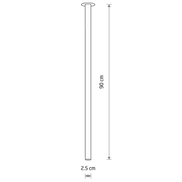 Przysufitowa lampa wpustowa Laser 10913 tuba metalowa czarna