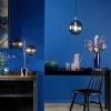 Loftowa wisząca lampa Ripple SP71-RIP8810 szklana kula chrom przydymiony