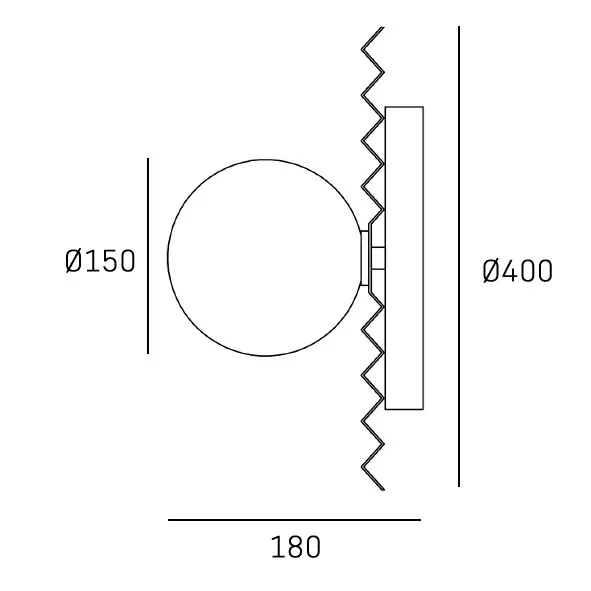 Dekoracyjny kinkiet ścienny Marbella W01425AU Cosmolight kula muszla złoty biały