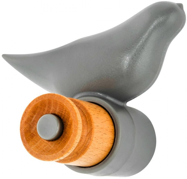 Wieszak dekoracyjny Bird BIRD.GREY ptak szary drewniany