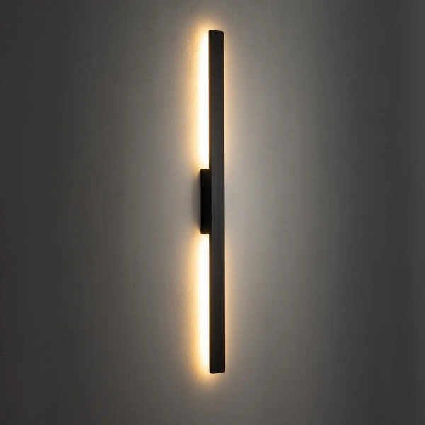 Podłużny kinkiet ścienny na taras DEMI 11555 LED 18W 3000K IP54 czarny