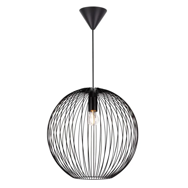 Wisząca lampa druciana BERONI 2213323003 nad stół czarny OUTLET
