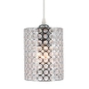 Okrągła lampa wisząca 5010/1 8C z kryształkami chrom