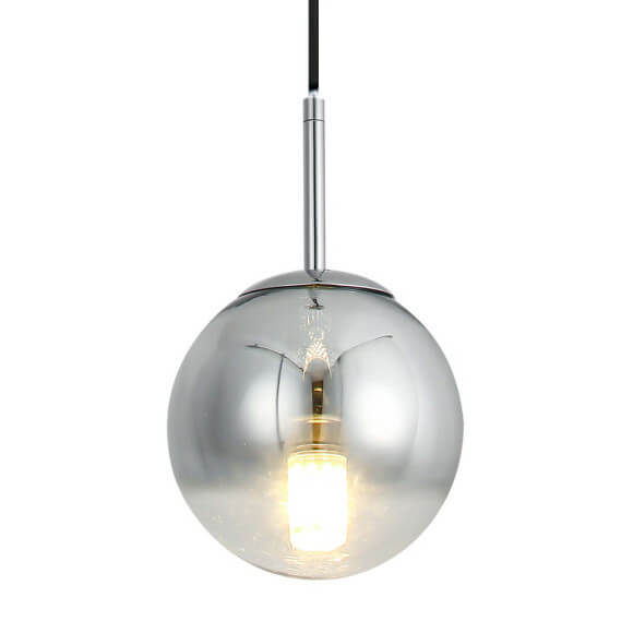 Kulista lampa wisząca Palla LP-2844/1P S CH szklana kula ball chrom