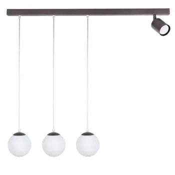 Metalowa wisząca lampa Tavira 41271 tuba do jadalni brązowa