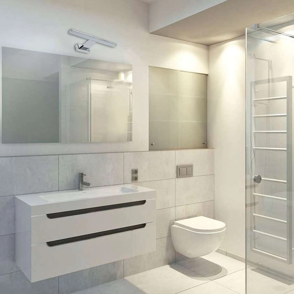 Kinkiet LAMPA ścienna SHINE ML029 Milagro metalowa OPRAWA LED 7W 4000K nad lustro do łazienki galeryjka IP44 chrom