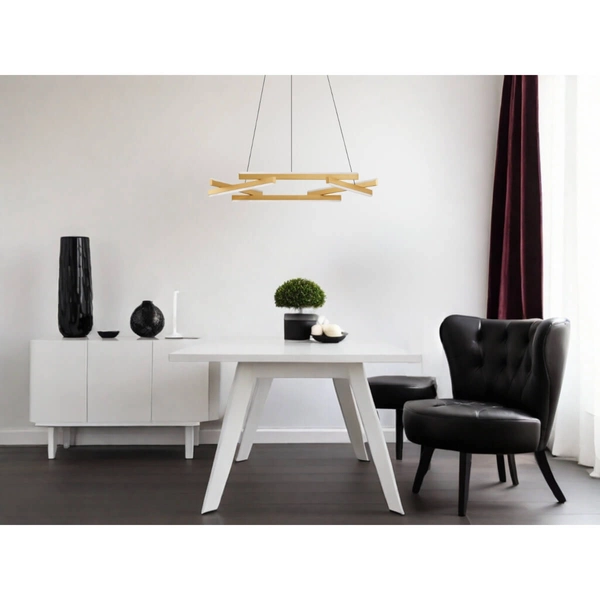 Designerska lampa zwieszana Balta LE43529 LED 38W 3000K złota czarna