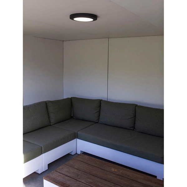 Okrągły plafon tarasowy KAYAH 6392202457 Lutec LED 16,5W 3000K IP54 szary