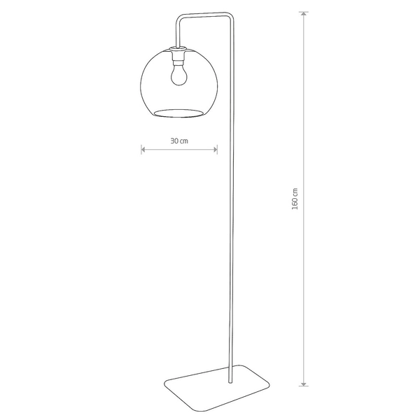 Stojąca lampa podłogowa Monaco 8794 ball do salonu czarna loft