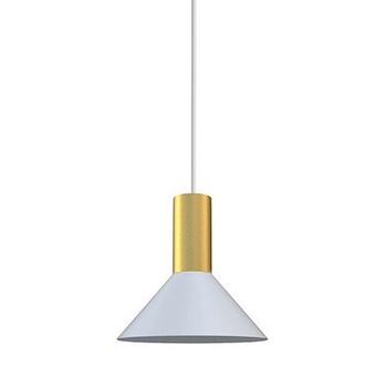 Wisząca lampa skandynawska Hermanos 8040 metalowy stożek biały