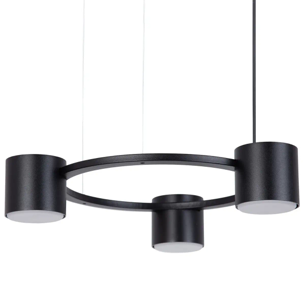 Wisząca lampa ring Kodo 3 41334 tubki metalowe czarne