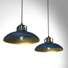 Wisząca lampa sypialniana Felix nad łóżko niebieska złota