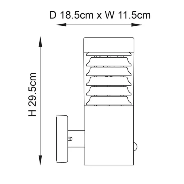 Ogrodowa lampa ścienna Equinox LED 72916 LED 11,5W 4000K IP44 srebrny