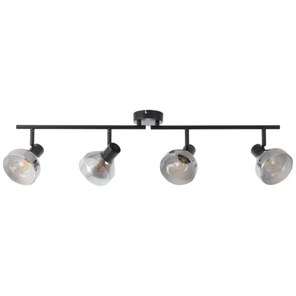 Szklana lampa sufitowa Reflect 82732/06 loftowa przydymiona czarna
