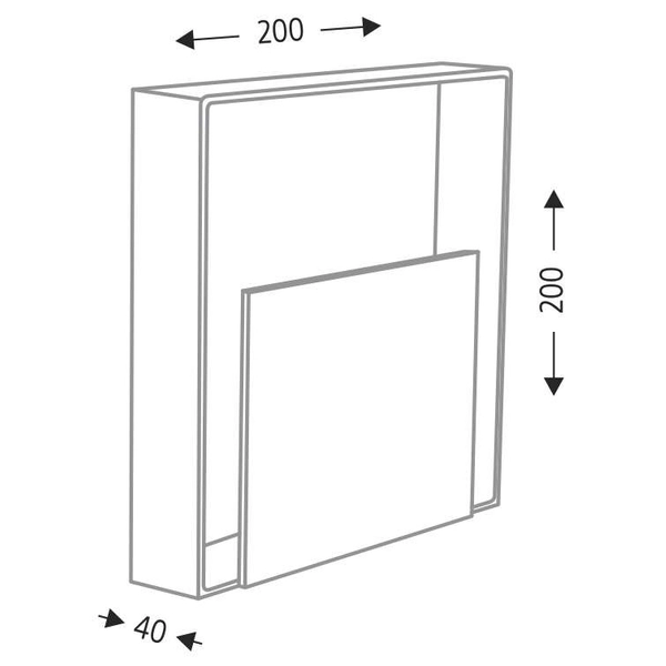 LAMPA ścienna NANTO 7910 Shilo kwadratowa OPRAWA kinkiet LED 6W 3000K metalowy czarny