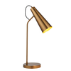 Stołowa lampka metalowa Karna New 107527 z wtyczką mosiądz