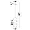 Lampa wisząca IBAGUE LE44662 do kuchni bubbles betonowa biała