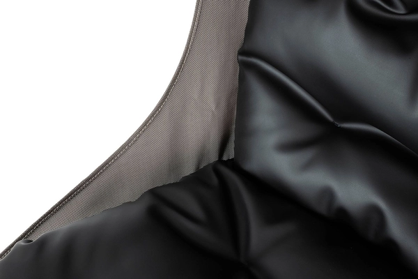 Fotel na stelażu ARNI HIGH XW-01.BLUE z podnóżkiem czarny