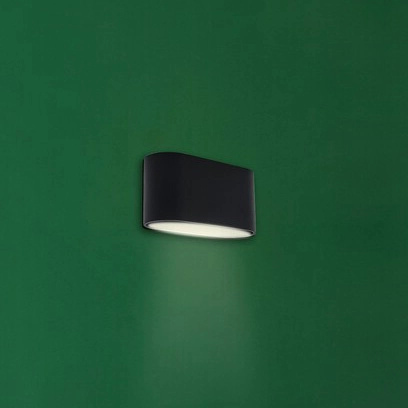 Nowoczesna LAMPA ścienna KAUNAS 7023 Rabalux owalny kinkiet do przedpokoju czarny