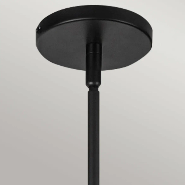 Pojedyncza wisząca lampa Perth ALM-PERTH-P-BK rattan czarny