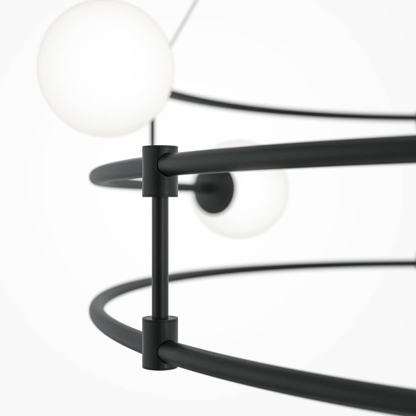 Wisząca lampa Balance MOD317PL-06B Maytoni spirala kule asymetryczna czarna