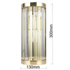Ścienna lampa glamour Vetro LP-2910/1W GD kryształowa złota przezroczysta