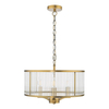 Jadalniana lampa wisząca Evelyn EVE0363 szklana brązowy przezroczysty