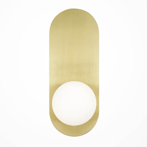 Lampa ścienna na przedpokój Bao MOD419WL-01G Maytoni kula złoty biały