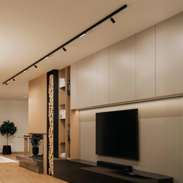 Magnetyczna lampa sufitowa RAFTER mini czarna podłużna LED 3000K do szynoprzewodów 16461-M930-D9-00-12