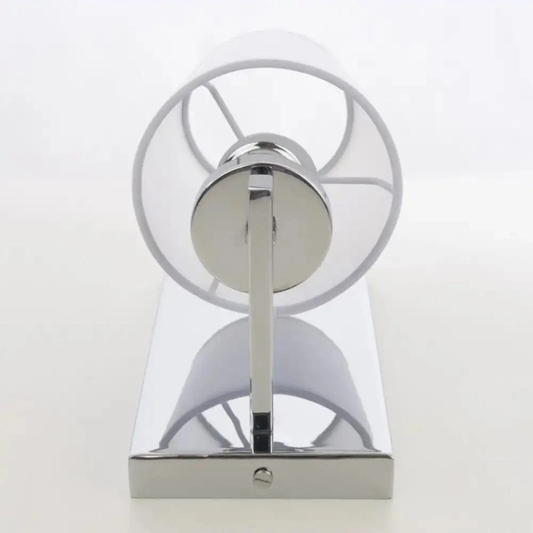 Klasyczna LAMPA ścienna LONDON W01014WH Cosmolight abażurowy kinkiet do sypialni biały