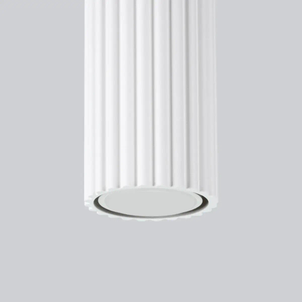 Sufitowa lampa podłużna KARBON SL.1531 ryflowana tubka biała